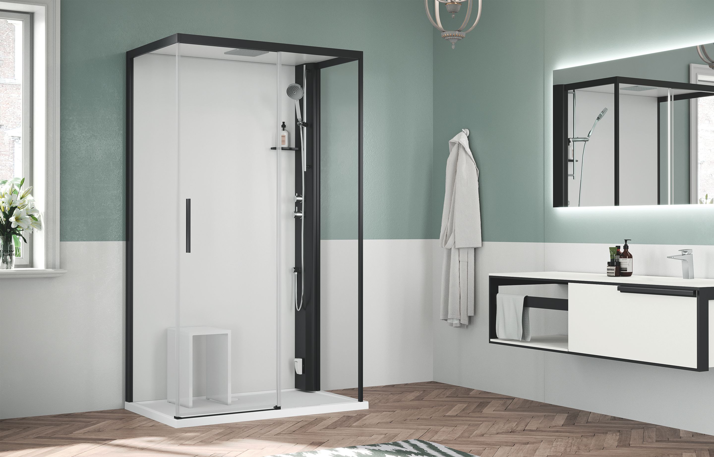 Cabines de douche - Glax 1 2P+2F