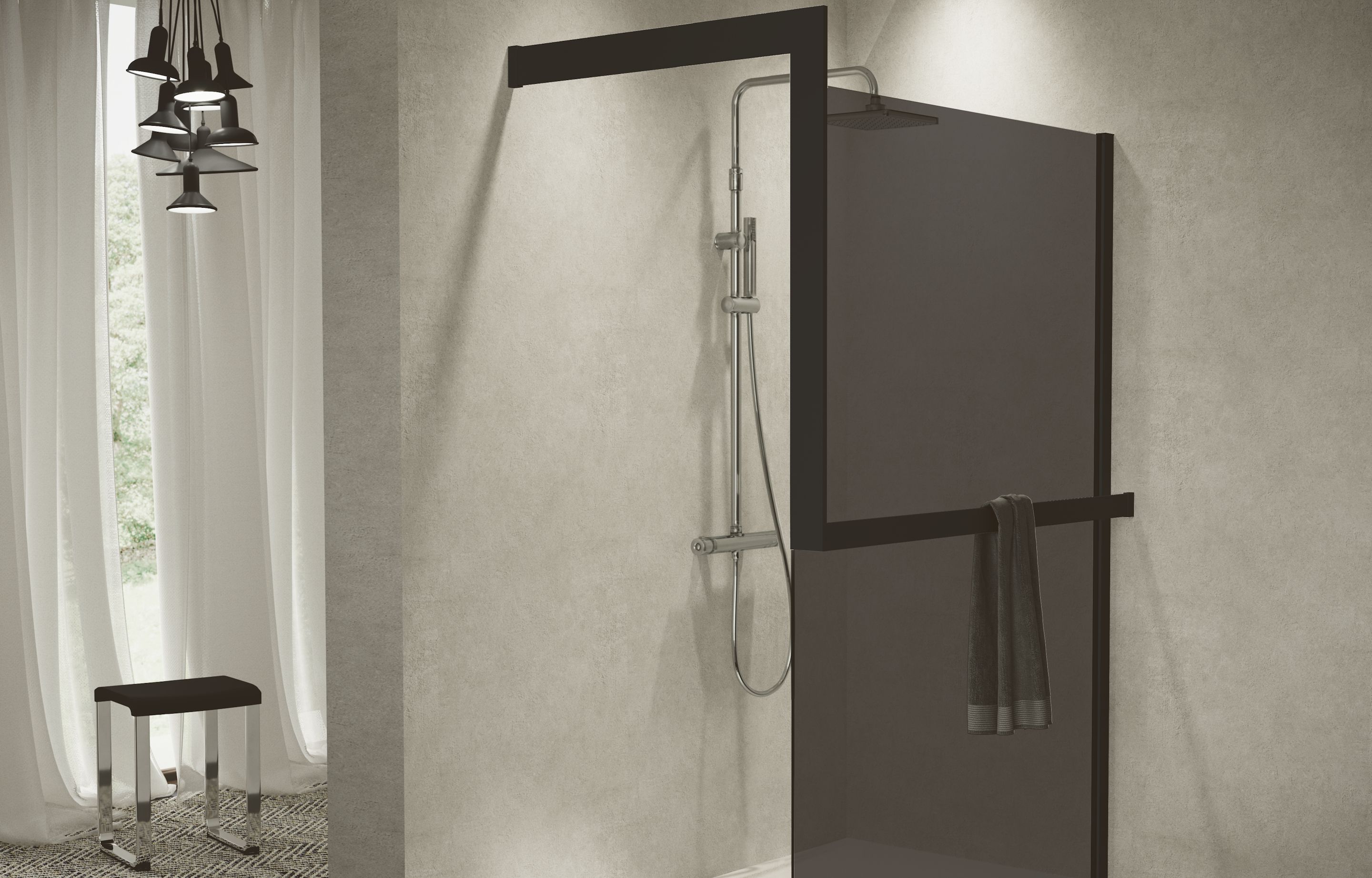 Espaces douche - Kuadra H Frame Gris