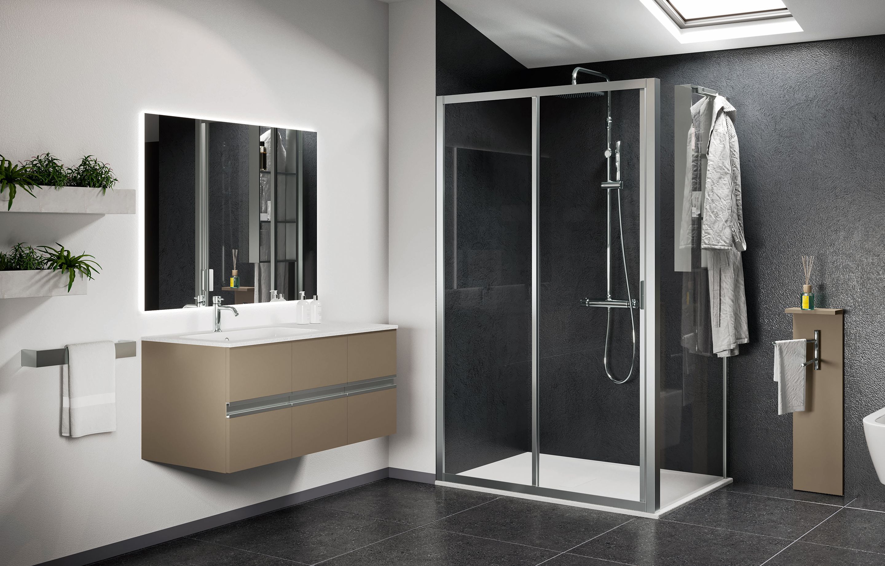 Parois de douche - Lunes 2.0 2P+F