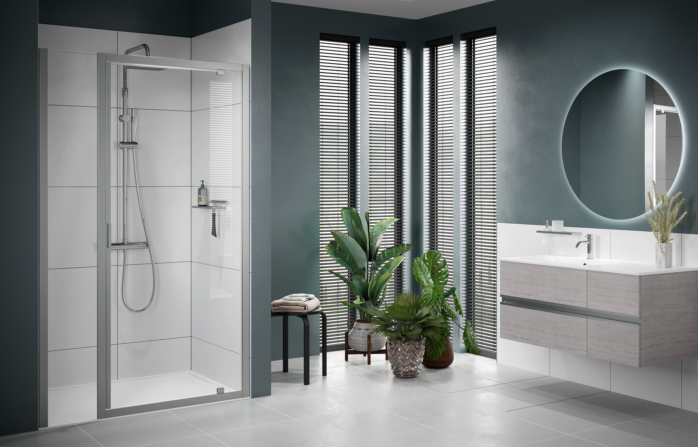 Parois de douche - Lunes 2.0 G+F en alignement