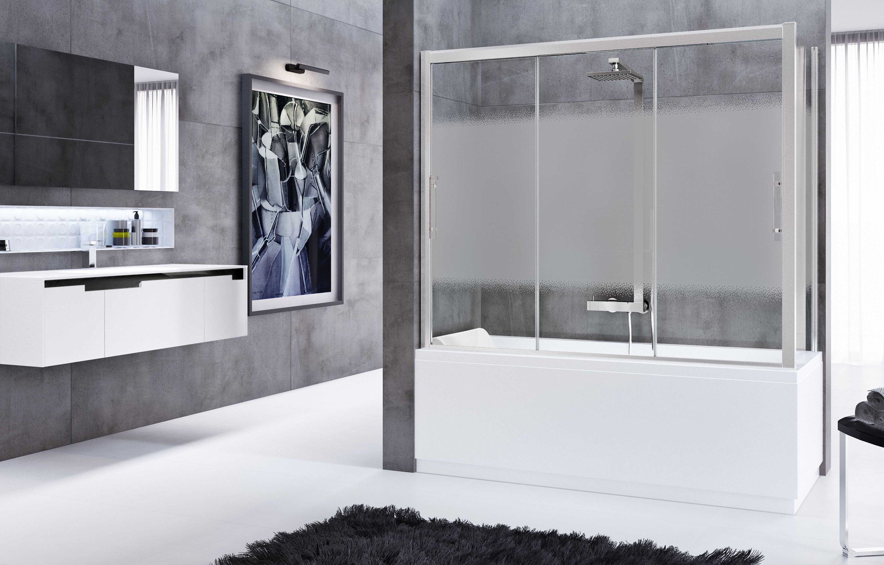 Pare-baignoires - Rose Rosse 3PV